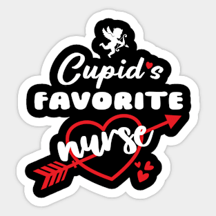 Cupid's Favorite Nurse Sticker